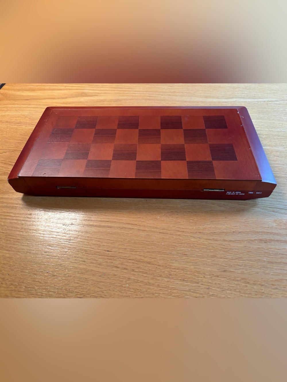 2-in-1 Wooden Chess & Checkers Set with Folding Board - Complete Set